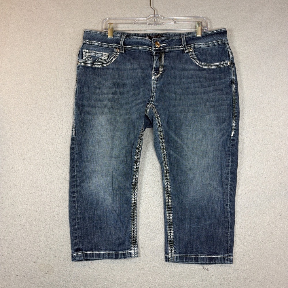 Vigoss Capri Women's Size 18 Low-rise Embroidered Stretch